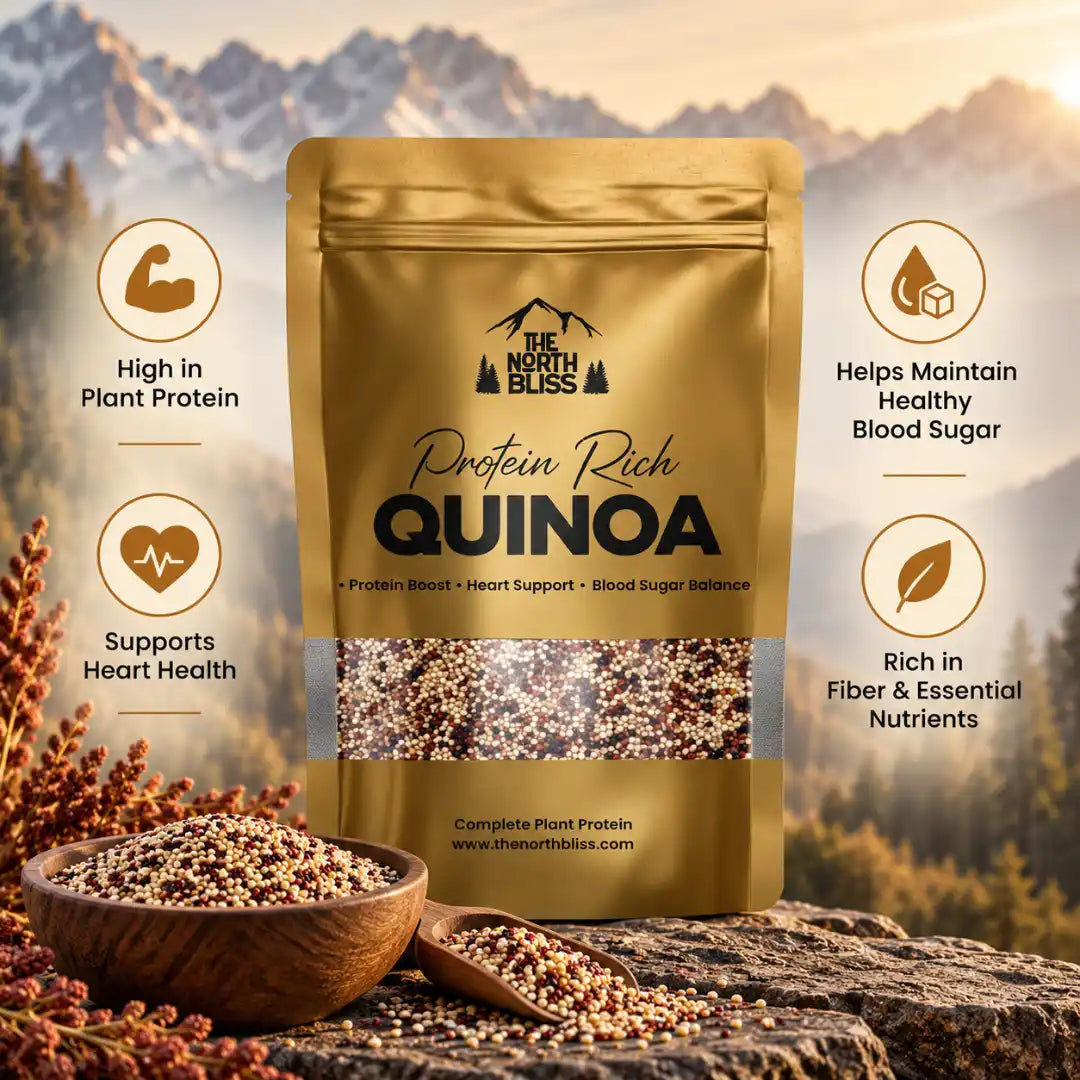 Pure Quinoa benefits - plant-based protein-rich quinoa by The North Bliss