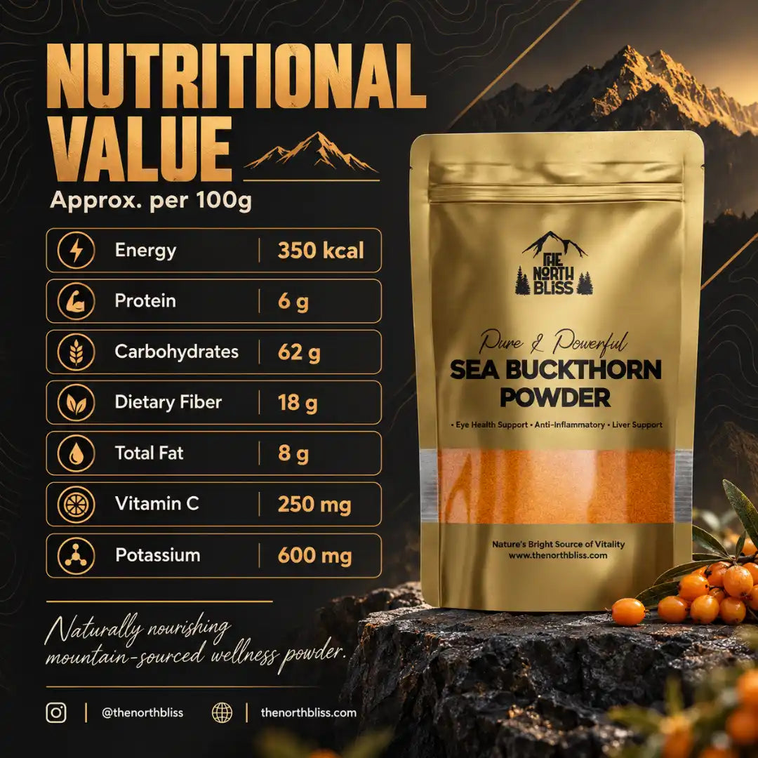 Sea Buckthorn Powder nutritional value by The North Bliss