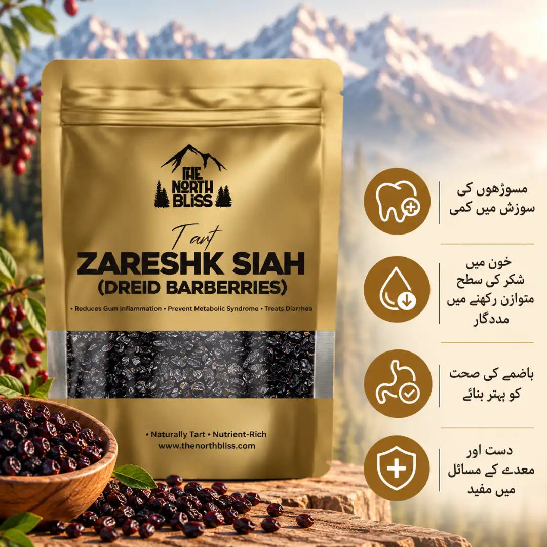 The North Bliss Zareshk Siah benefits in Urdu - pure dried black barberries