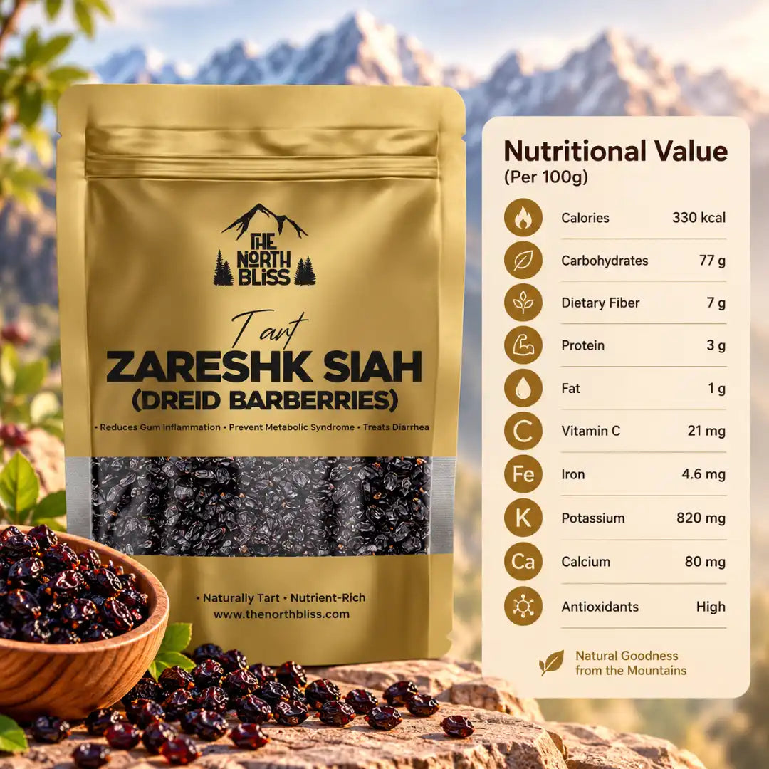 The North Bliss Zareshk Siah 230g nutritional value and nutrition information